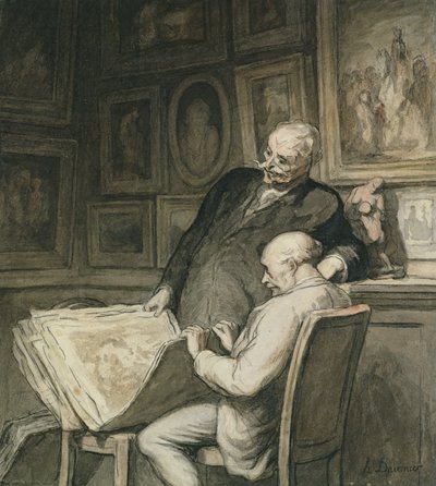 Die Drucksammler von Honoré Daumier